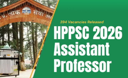 HPPSC Assistant Professor Notification 2026